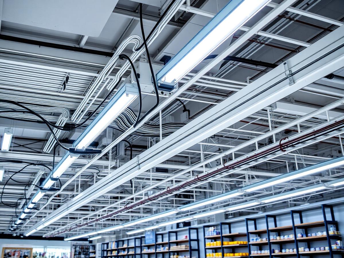 Instalação elétrica em obra comercial